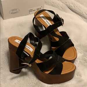 NWB Steve Madden Lucile Black Platform Heels